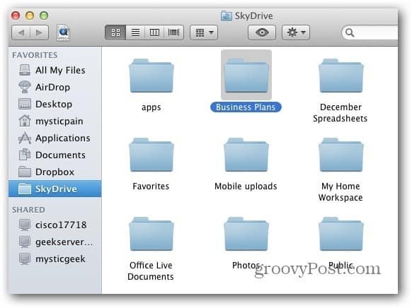 Mac SkyDrive-map