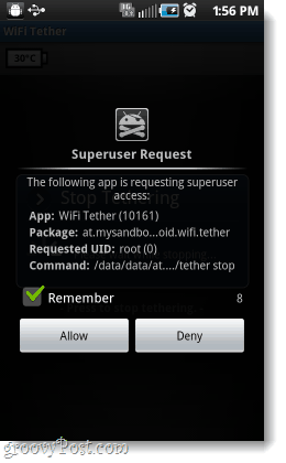 verzoek om toestemming van superuser