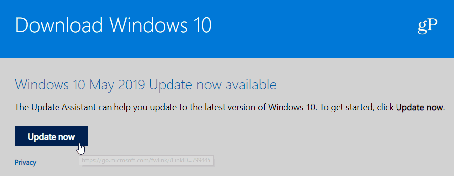 Update Windows 10 Update 1903 mei 2019