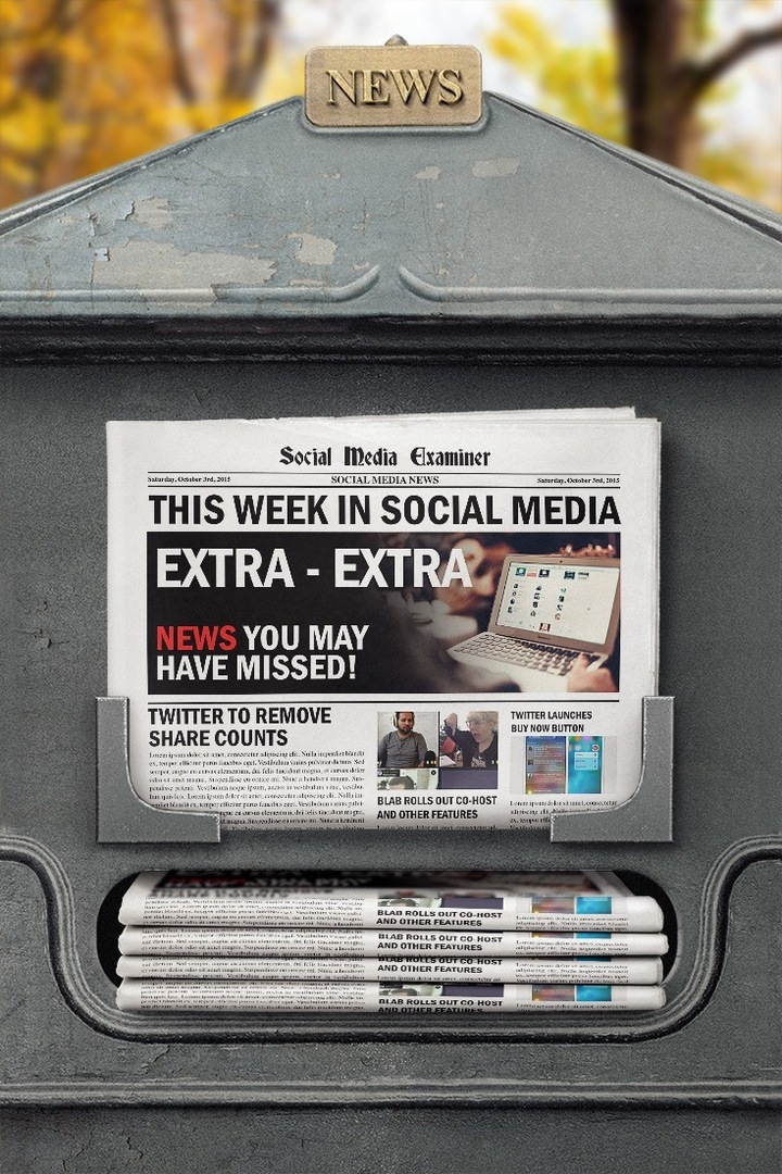 Twitter om het aantal aandelen te verwijderen: deze week in sociale media: sociale media-examinator