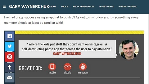 Gary Vanderchuk citaat over het belang van Snapchat