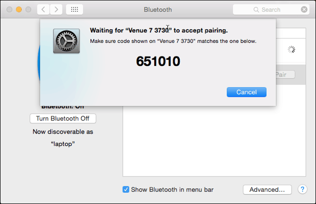 Bluetooth-koppeling aan de Mac-kant