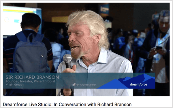 dreamforce Richard Branson interview voorbeeld