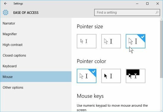 Windows 10-tip: vergroot de grootte en kleur van de muisaanwijzer