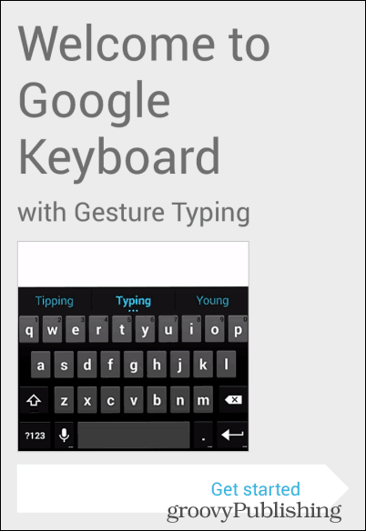 Android KitKat-toetsenbord aan de slag