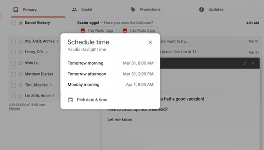 Plan Gmail Time Desktop