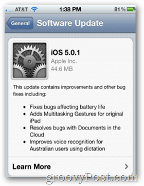 Apple brengt iOS 5.0.1 uit met gemengde reacties