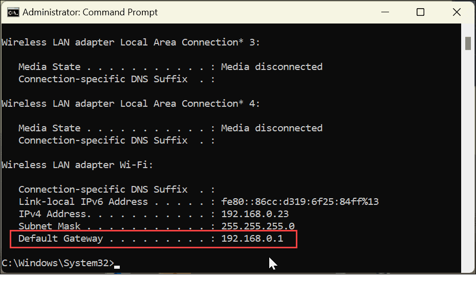 Vind het IP-adres van uw router op Windows 11