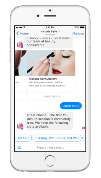 Facebook Messenger biedt gedefinieerde engagementmodellen, waaronder op tijd gebaseerde criteria voor reacties en standaarden voor abonnementen.