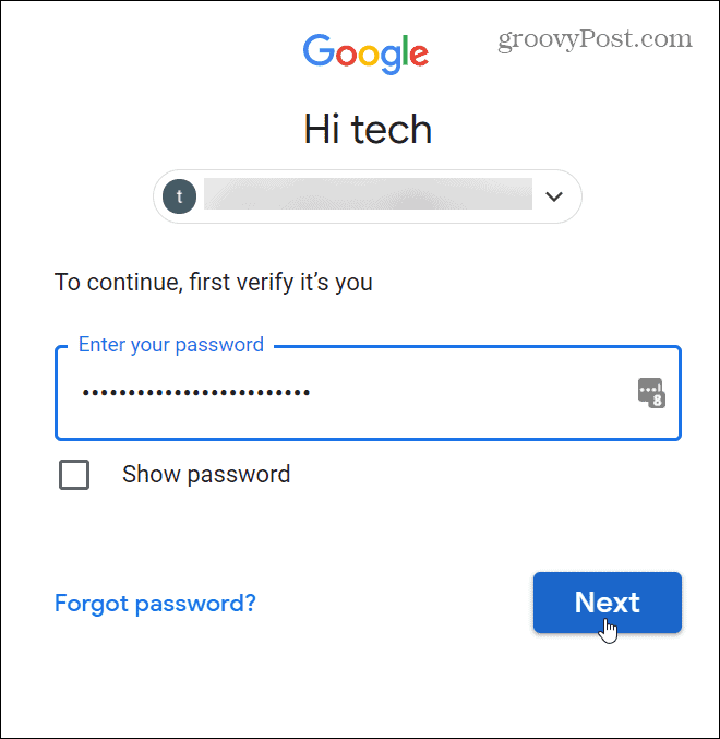 ontgrendelen met wachtwoord om info te verifiëren