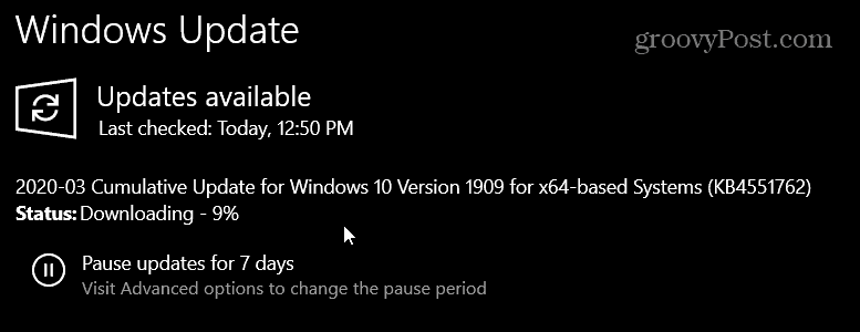 KB4451762 voor Windows 10 1903 en 1909