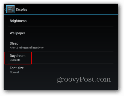 Hoe de Daydream-functie op de Nexus 7 te gebruiken