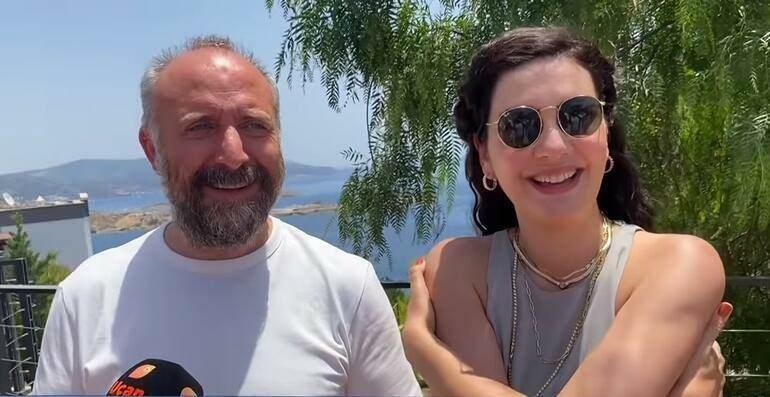 Bergüzar Korel en haar man Halit Ergenç zijn op vakantie in Bodrum
