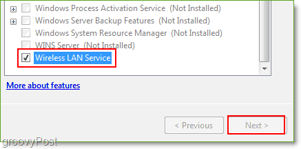 Screenshot - Windows Server 2008 Schakel Wireless Lan Service Feature in