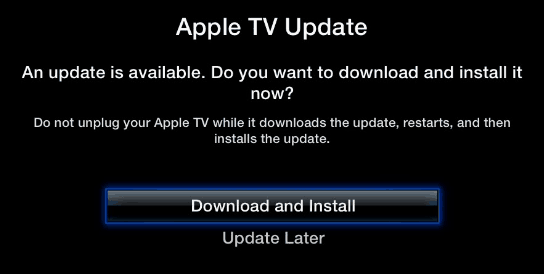 Update Apple TV-software