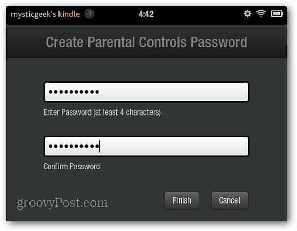 Maak een wachtwoord voor ouderlijk toezicht