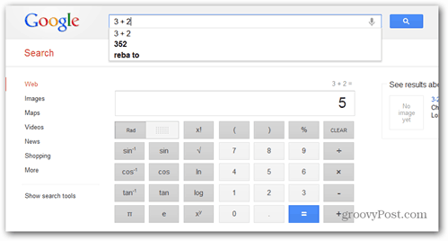 Google Search heeft een ingebouwde wetenschappelijke rekenmachine