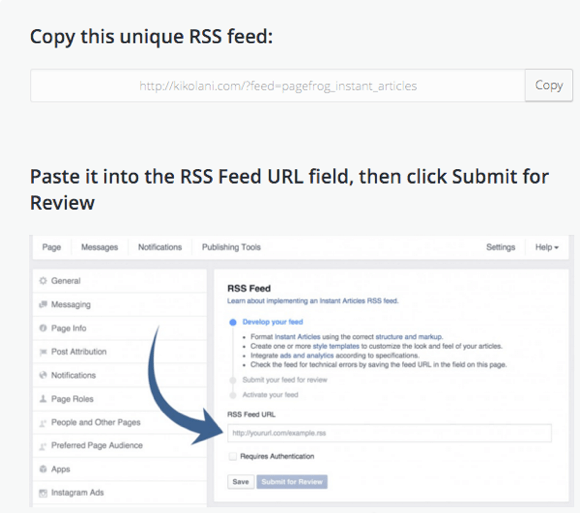 rss-feed voor instantartikelen