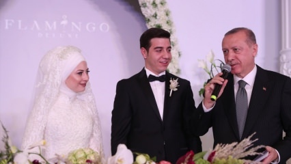 President Erdogan was getuige van een huwelijk in Kayseri