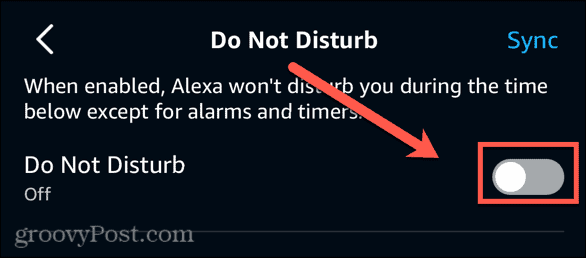 Alexa app dnd schakelen