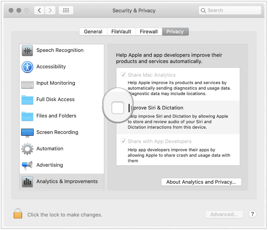 Siri Opt-Out op Mac