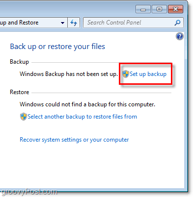 Windows 7 Back-up - stel back-up in