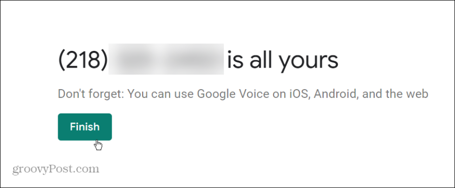 Uw Google Voice-nummer