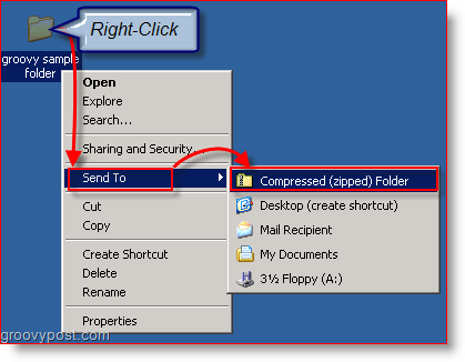 Comprimeer bestanden en mappen met Windows XP