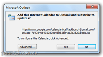 Google Agenda naar Outlook 2010` Google Agenda naar Outlook 2010