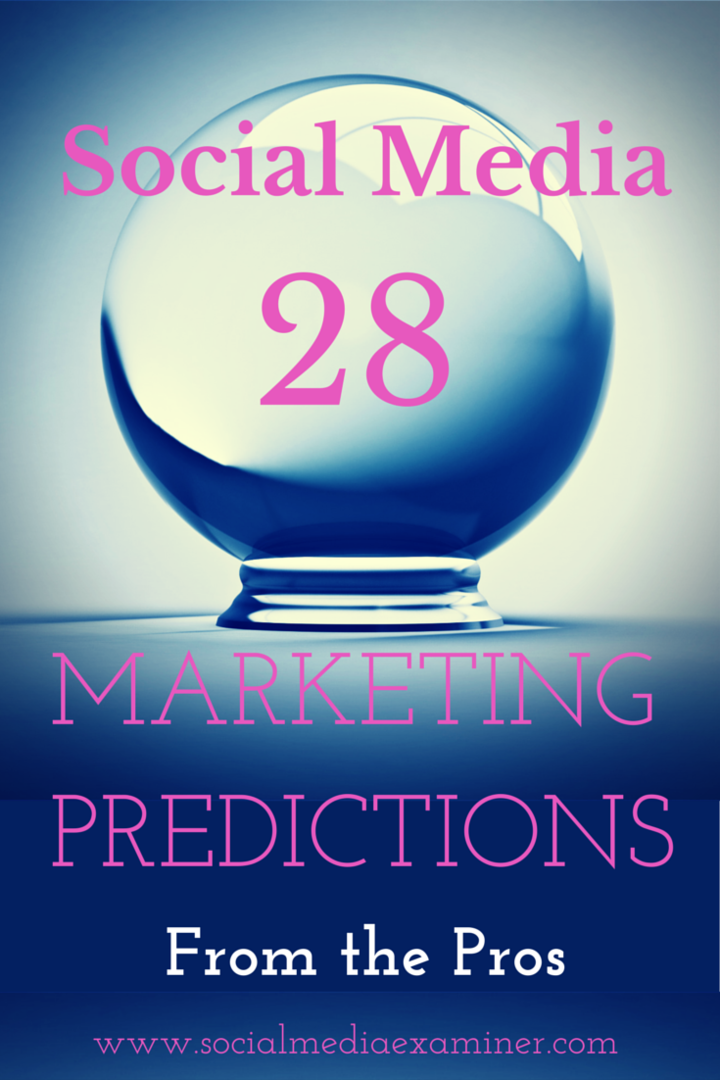 28 voorspellingen van sociale media voor 2015
