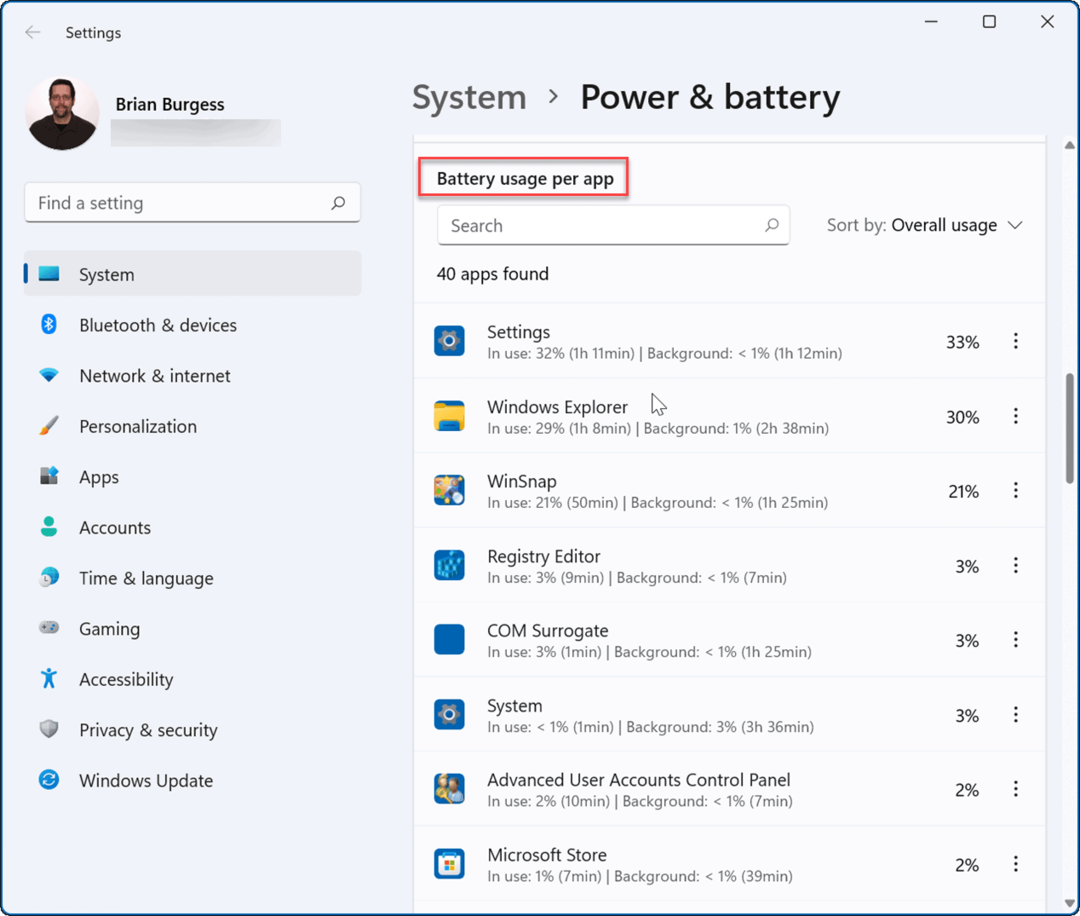 controleer de resterende batterijduur op Windows 11