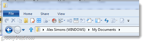 windows 8 compacte werkbalk