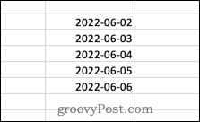 Datums zonder tijden in Excel