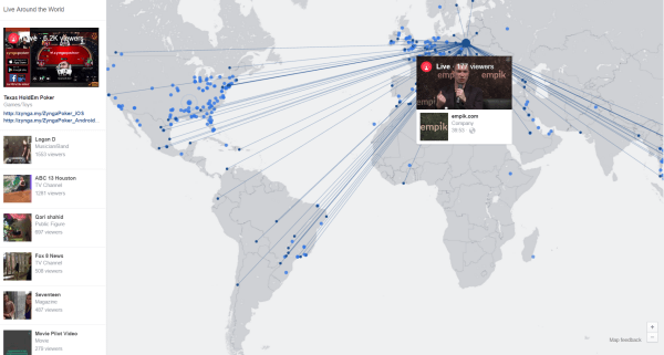 facebook live interactieve kaart