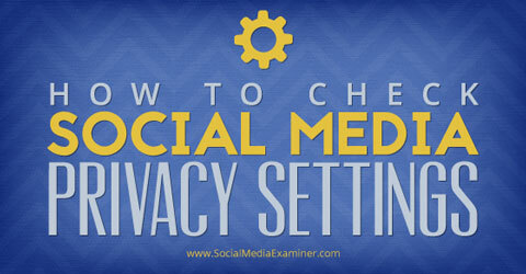 privacyinstellingen voor sociale media