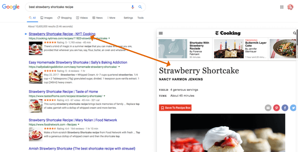 Gebruik Google Results Previewer om inhoud te bekijken voordat u doorklikt.