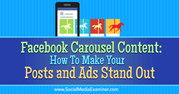 facebook carrousel-inhoud voor berichten en advertenties