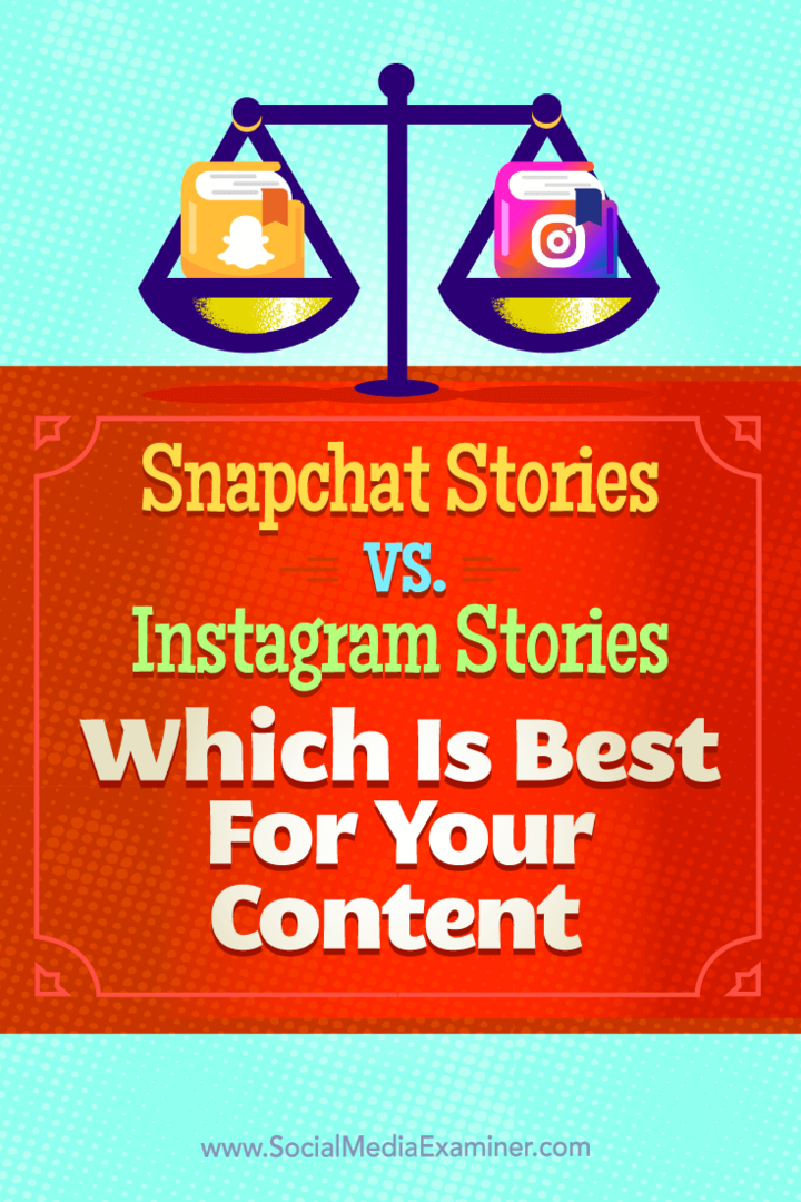 Tips over verschillen tussen Snapchat-verhalen en Instagram-verhalen, en welke het beste is voor uw inhoud.