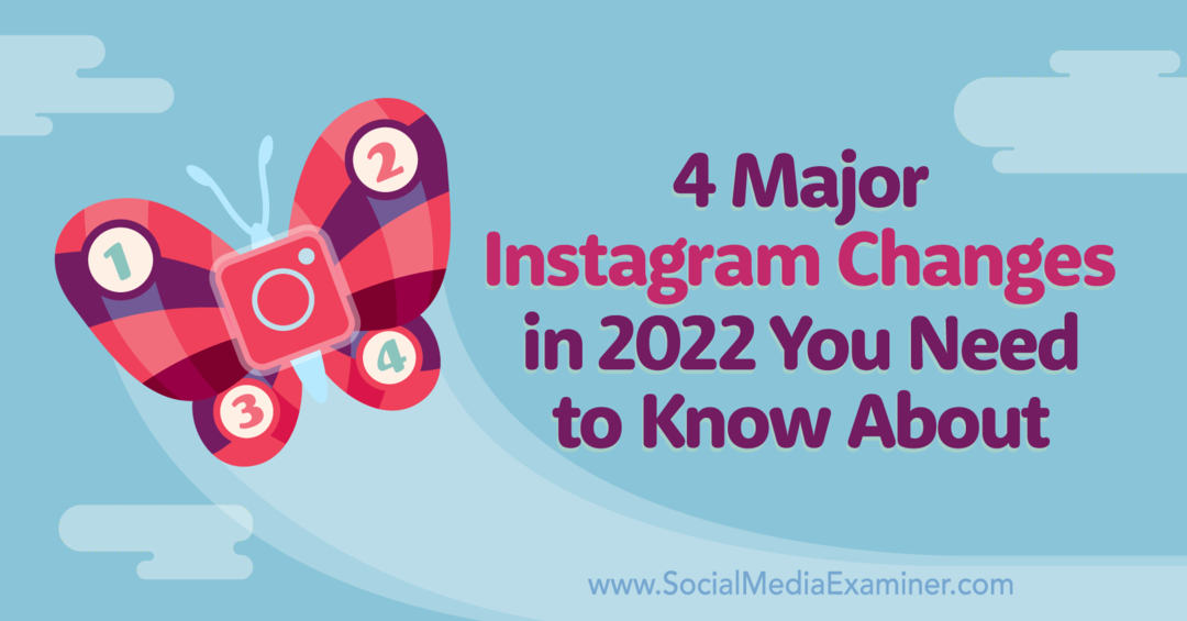 4 grote Instagram-veranderingen in 2022 die u moet kennen door Marly Broudie op Social Media Examiner.