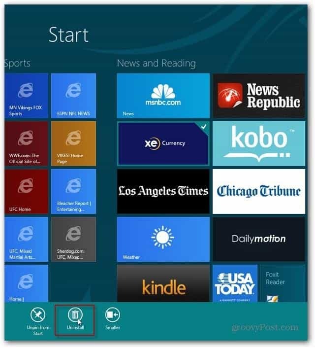 Hoe een Windows 8-apps te verwijderen