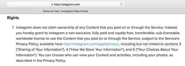 De gebruiksvoorwaarden van Instagram geven een overzicht van de licentie die u aan het platform verleent voor uw inhoud.