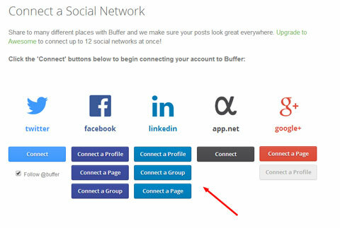 sociale accounts verbinden met buffer