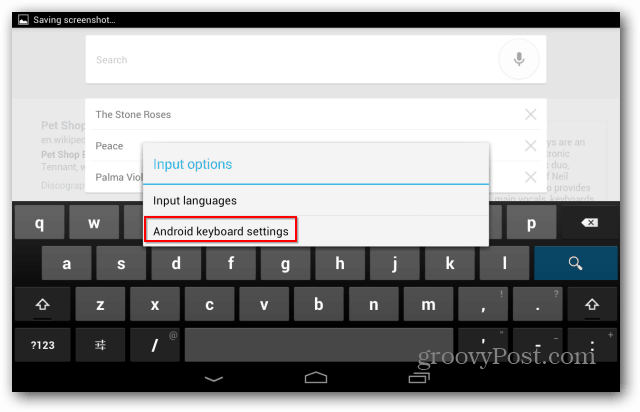 Instellingen voor Android-toetsenbord