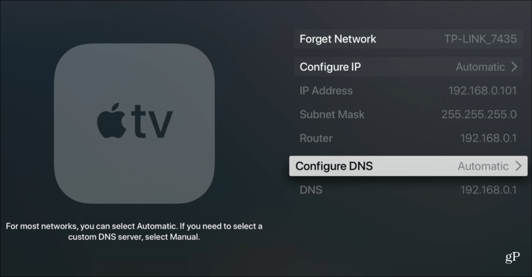 Hoe de DNS-instelling op uw Apple TV te wijzigen