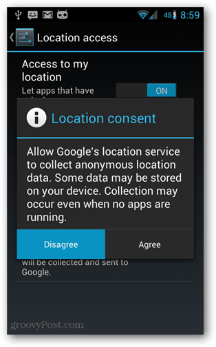 Android-locatietoestemming