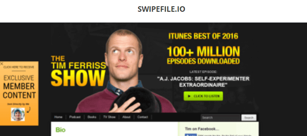 Laat u inspireren door SwipeFile.io.