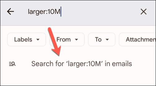 Begin een Gmail-zoekopdracht op mobiel