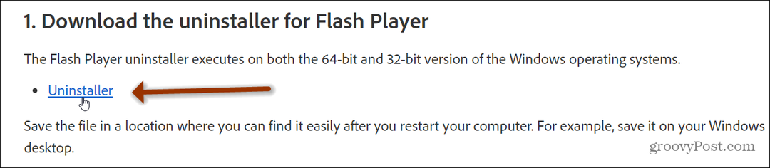 Adobe Flash verwijderen uit Windows 10