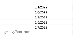 Geldige datumwaarden instellen in Google Spreadsheets