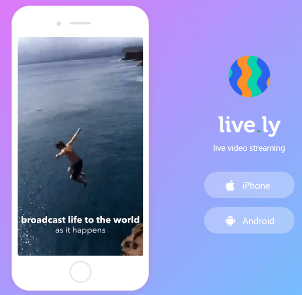Live.ly werkt samen met de Musical.ly-app.